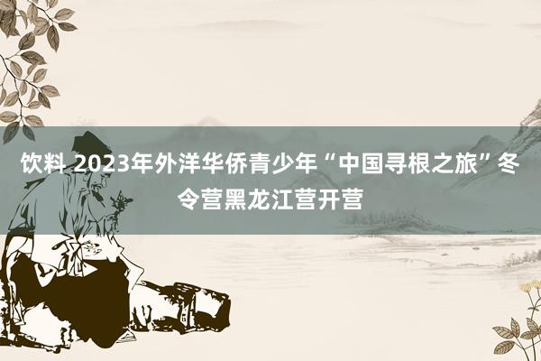饮料 2023年外洋华侨青少年“中国寻根之旅”冬令营黑龙江营
